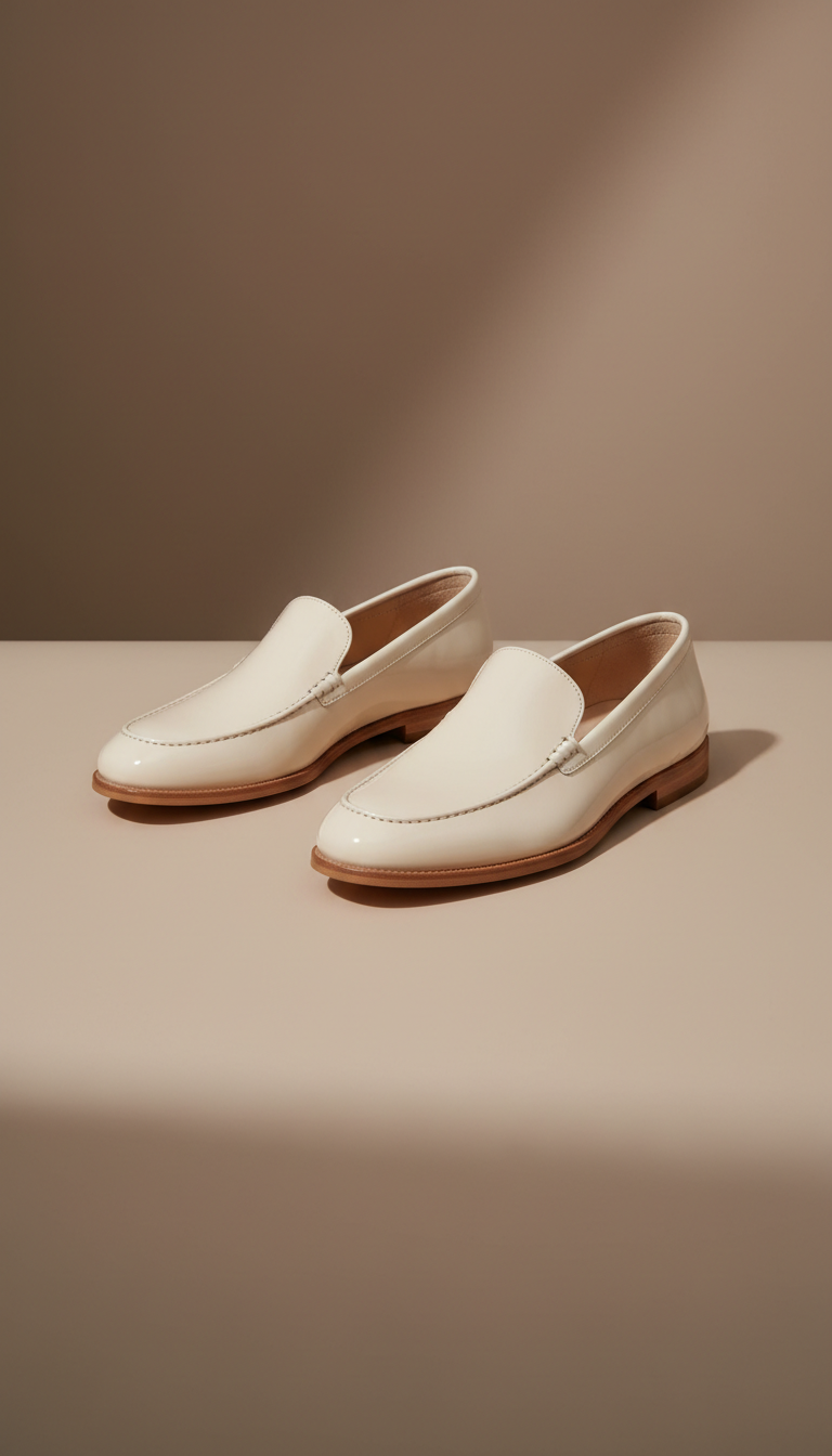 Ivory Patent Leather Loafer