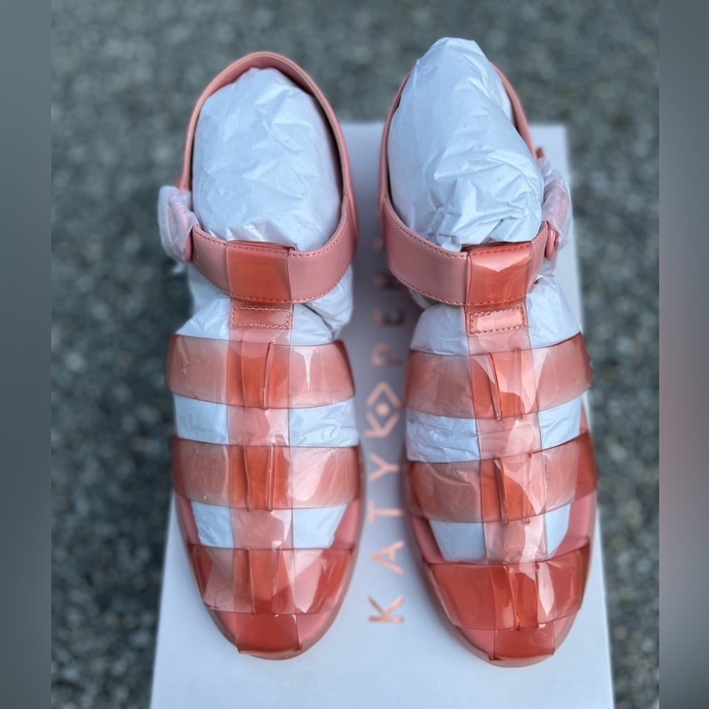 Pink Jelly Fisherman Flat Sandals