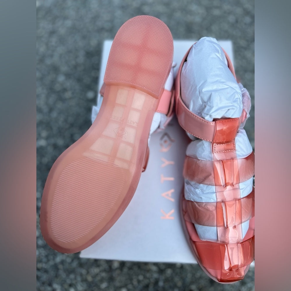 Pink Jelly Fisherman Flat Sandals