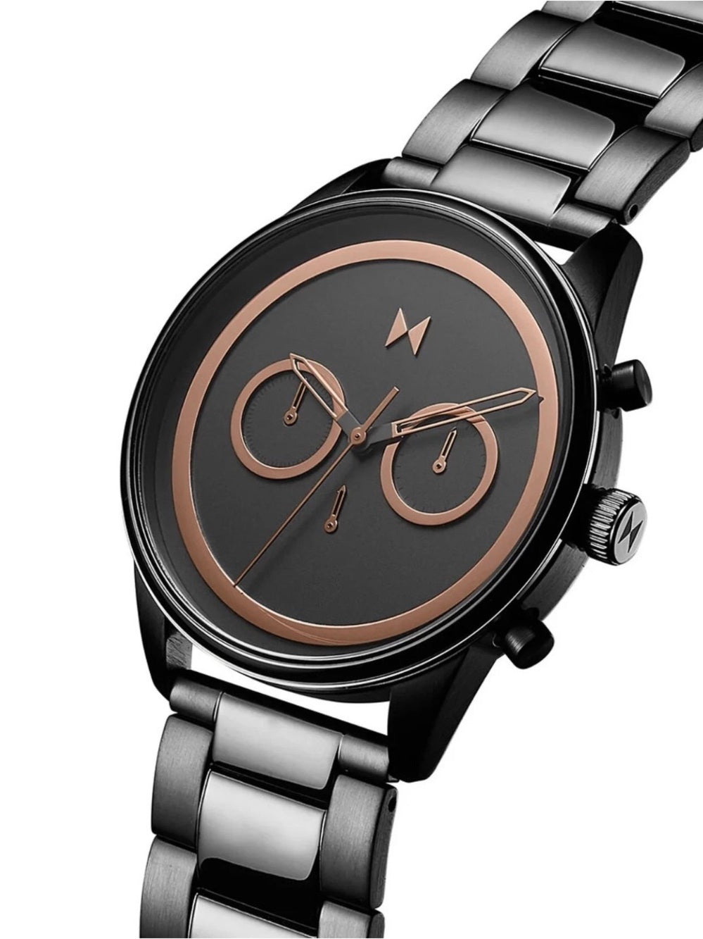 Gunmetal Stainless Steel Chronograph Watch