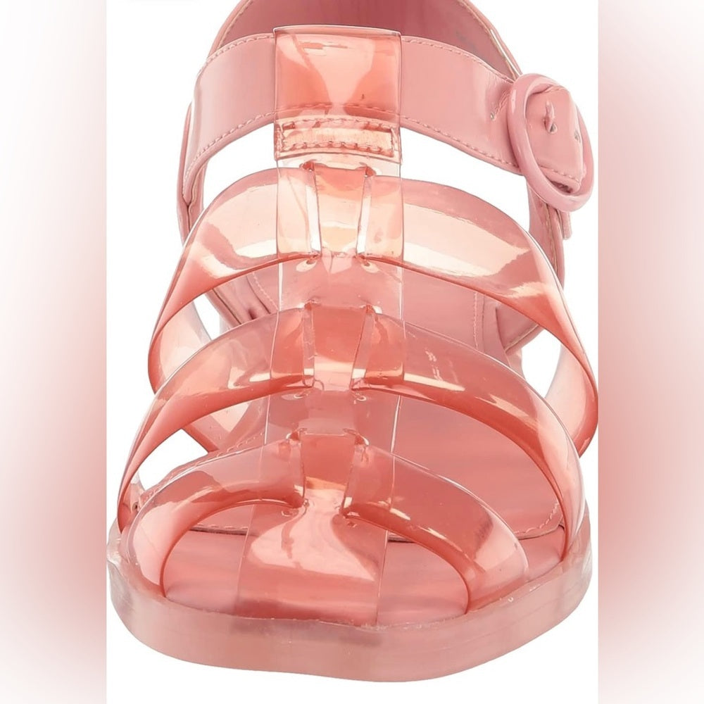 Pink Jelly Fisherman Flat Sandals
